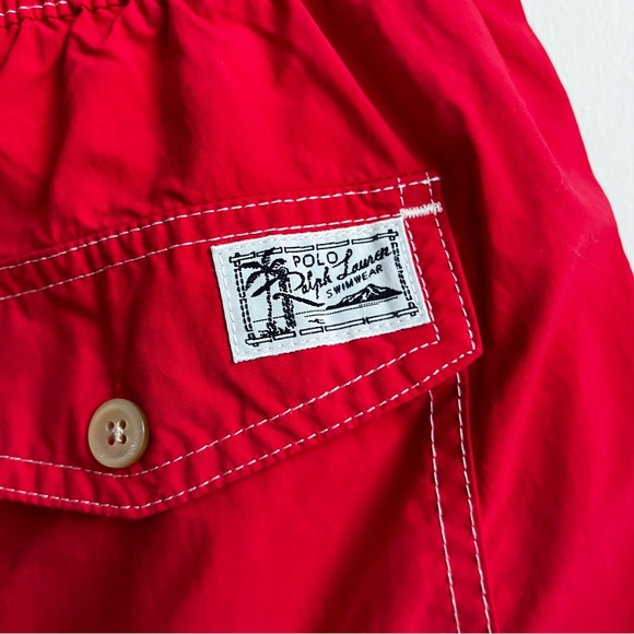 Polo by Ralph Lauren Men's Bright Red Athletic Shorts - Picture 6 of 8